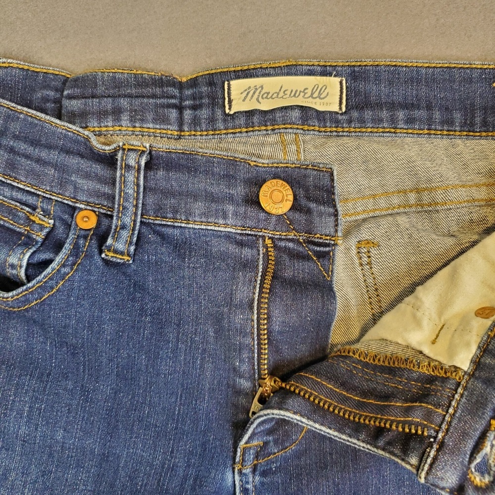 Madewell Skinny Skinny Jeans Women's Size 27 Mid Rise Blue, Light Wash Knee‎ - Picture 4 of 11